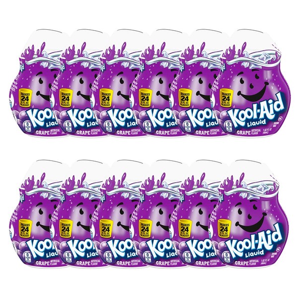 Kool Aid Liquid Concentrate Drink Mix, 1.62 Fluid Ounce (Grape, Pack - 12)