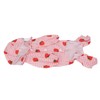 Dog Raincoat Hooded Reflective Breathable Lightweight Strawberry Patterns Puppy Rain