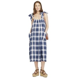 HATCH Collection | Maternity Midi-Length Summer Dress, Lightweight Cotton, Nursing Friendly | The Alexia Dress (as1, Numeric, Numeric_0, Regular, Regular, Blueberry)