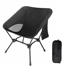 TROKUZEN Lightweight Compact Folding Camping Chair- Ultralight Portable Beach and Lawn Chair for Backpacking, Travel, Picnic & Hiking-Supports up to 330 lbs with Convenient Storage Pocket.