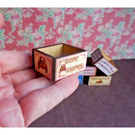 Lorraine Scuderi COUNTRY CHRISTMAS CRATE ~ CHRISTMAS ~  DOLLHOUSE MINIATURE