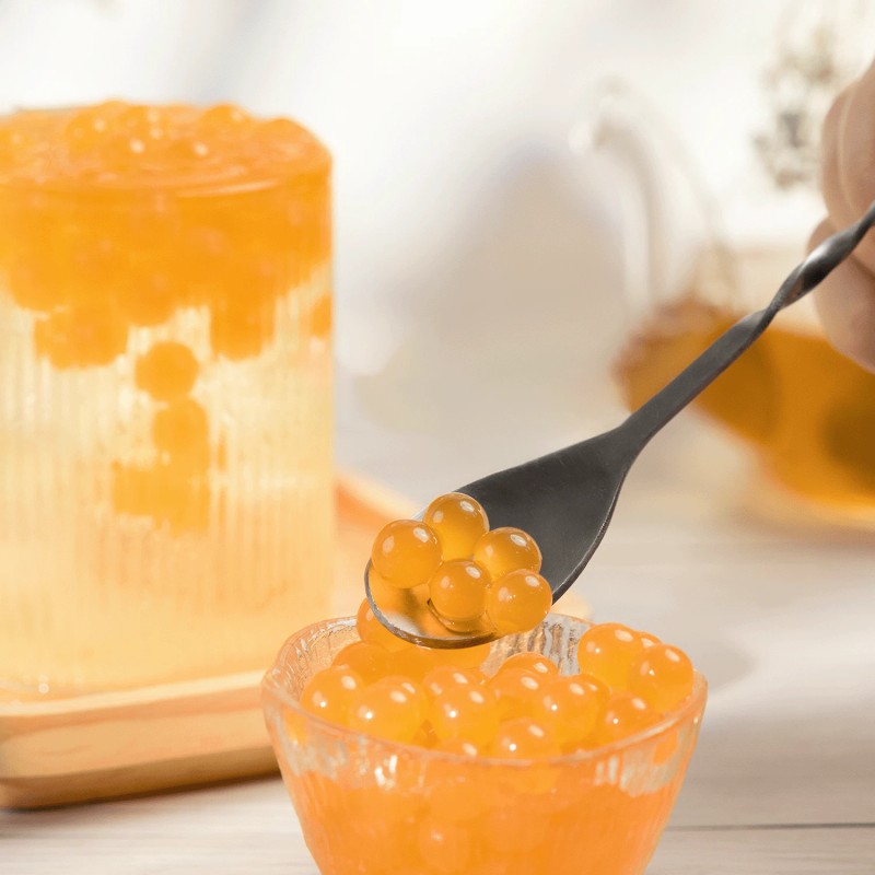 Tea Zone Peach Popping Pearls/Popping Boba(B2061, 2lbs) for Boba Tea