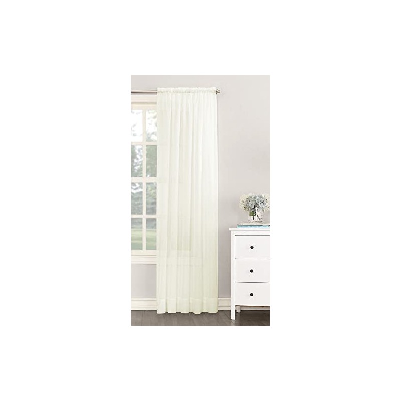 NetCurtainsUK Single Plain Voile Net Curtain Sheer Panels Slot Top