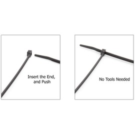 THE CIMPLE CO 21 inch White Nylon Zip Ties (Wire, Cable Ties) - Strong - Indoor and Outdoor Rated - No Tools Needed, 100 Pack