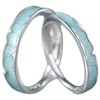 Nicoiro Pair Ring, Rain Pattern, Made by S925 [NSPR172] Matching
