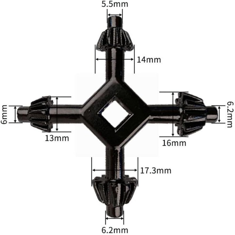 4 In 1 Drill Chuck Key, Universal Chuck Key Hand