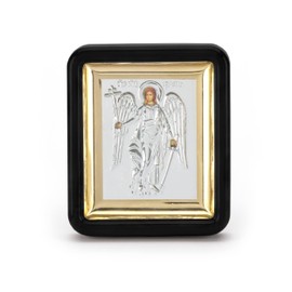 NKlaus Guardian Angel Icon in Black Frame with Glass 7 x 6 cm Christian 11333