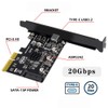 NFHK USB 3.2 Gen2 Type-C 20Gbps USB-C to PCI-E 4X