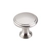 Top Knobs M376 Nouveau Collection 1-1/8" Ringed Knob, Brushed Satin