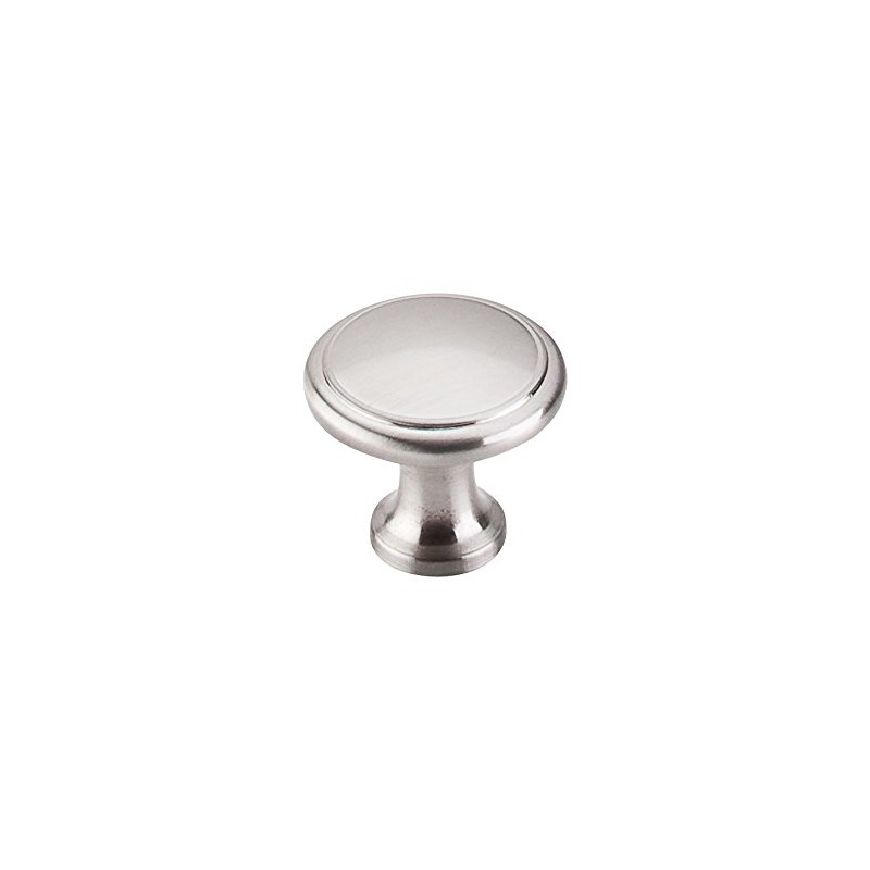 Top Knobs M376 Nouveau Collection 1-1/8" Ringed Knob, Brushed Satin