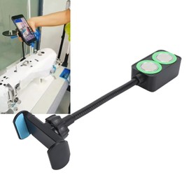 360 Degree Adjustment Universal Sewing Machine Phone Stand Holder Plastic with Flexible Arm for Household Use