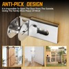 GEMASP Sliding Door Lock, 90 Degree Door Hasp Latch Lock,