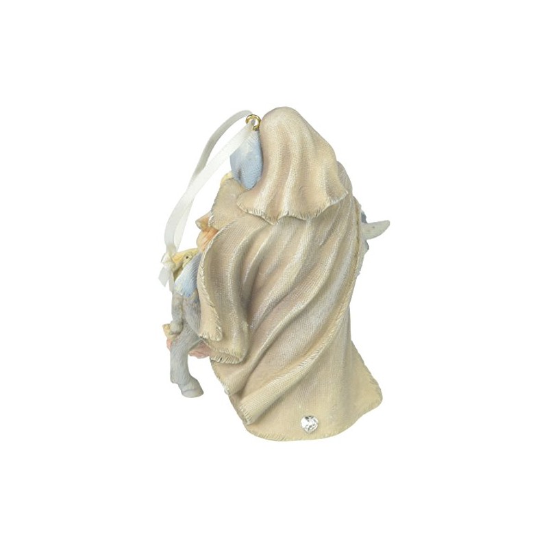 Foundations Holy Family with Donkey Stone Resin Ornament, 4”