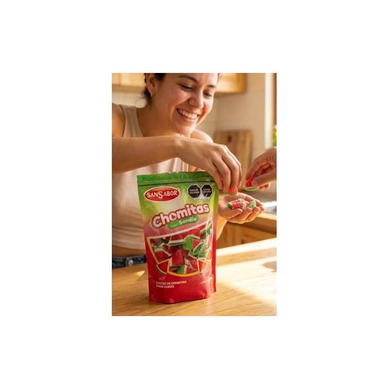 Gomitas San Sabor Chomitas de Grenetina Sabor Sandía 1kg