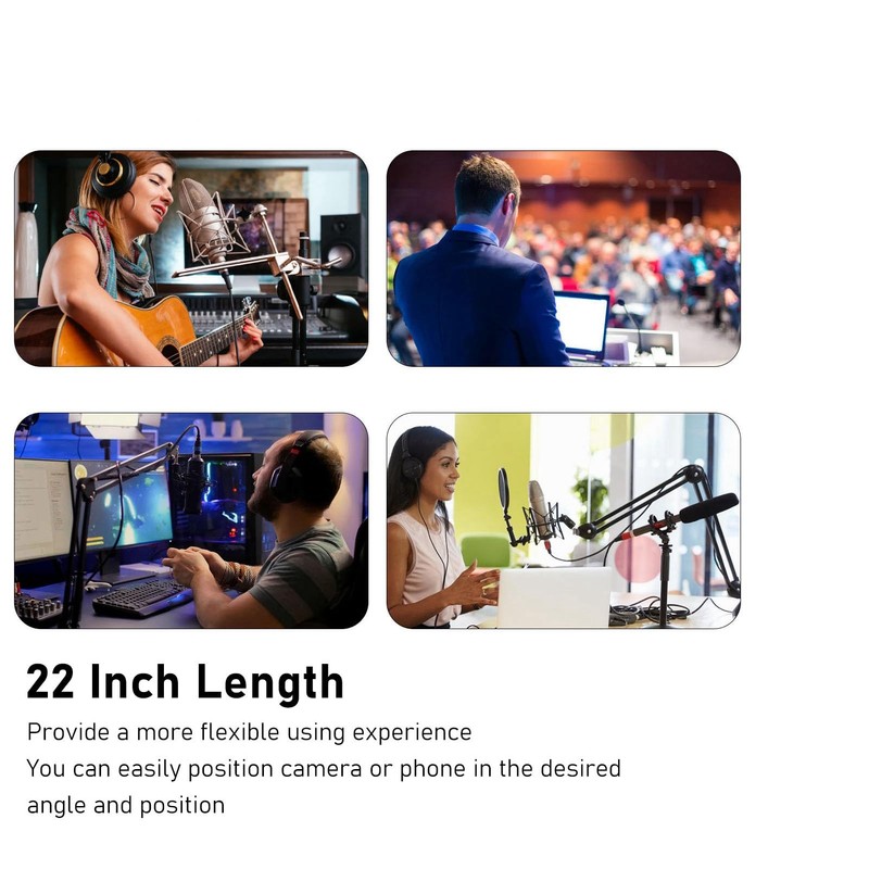 Adjustable Articulating Arm, 22"/57cm Double Ball Head Magic Arm, Multi