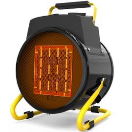Buyplus Outdoor Heaters for Patio, 1500W Portable Garage Heater with Overheat Protection & 3S Fast Heating, Non-Slip Cushion, Electric Space Heater for Patio, Garage, Bedroom, Office, Black