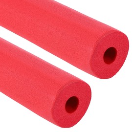PATIKIL 5/8" (16mm) ID x 6.6Ft x 0.59" Pipe Insulation, 2pcs Rubber Foam Winter Freeze Protection Tube Fire Retardant for Water, Air Conditioning, Industrial Pipes, Red