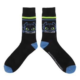 Bioworld How To Train Your Dragon Toothless Character Art Men's Casual Crew Socks
