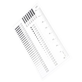 IMIKEYA Chest Card Scale Film Ruler Transparent Defect Detection Tool for Line Width, Crack and Scratch Inspection, Industrial Dimensioning Equipment Focus on Measurement Accuracy
