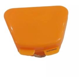 Dental Porta Guarda Estuche Para Aparato Ortodoncia ( 1 Caja ) Color Naranja2
