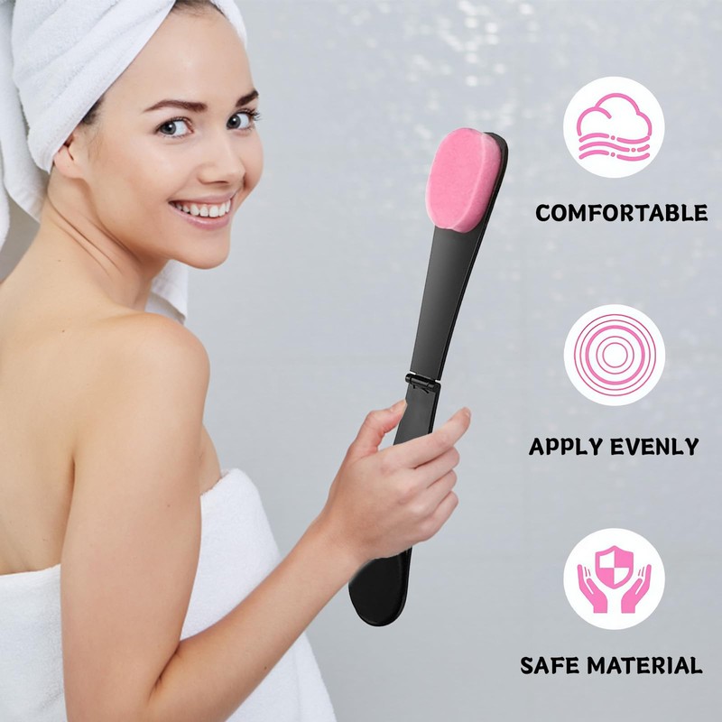2Pcs Lotion Applicator for Back, Back Cream Applicator Long Handle