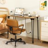 coeztt Folding Desk, 31.5" Hairpin Legs Small Desk with Power