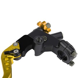 1 Pair of Brake & Clutch Master Cylinder Levers, 7/8"(22mm) Universal Motorcycle Brake Clutch Master Cylinder Reservoir Levers(Gold)