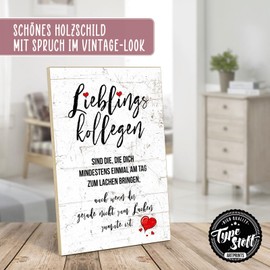 TypeStoff Wooden Sign with Saying - Colleagues - Vintage Look with Quote as Gift and Decoration on Favourite Person, Office and Joy - HS-00985