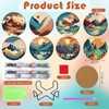 8 PCS Sunset Diamond Art Coasters Mountain Diamond Painting Coasters