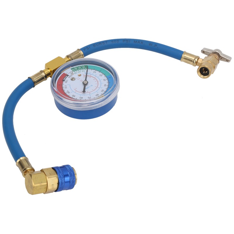 Car R134A Air Conditioning Coolant Hose Pressure Gauge 0‑250psi Fluoridize