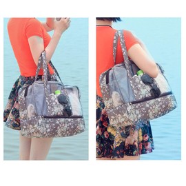 Beach Tote Bag Dry Wet Separated Swimming Bag Handbag Waterproof Gym Bag Duffle Bag Mesh Sports Bag Dance Bag Makeup Storage Bag Travel Bag for Sport Beach Drifting Swimming Yoga Hiking Camping