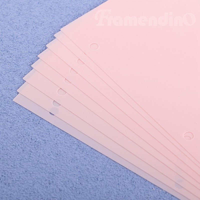 Framendino, Pink 3 Ring Binder Dividers with 8 Tabs, Plastic