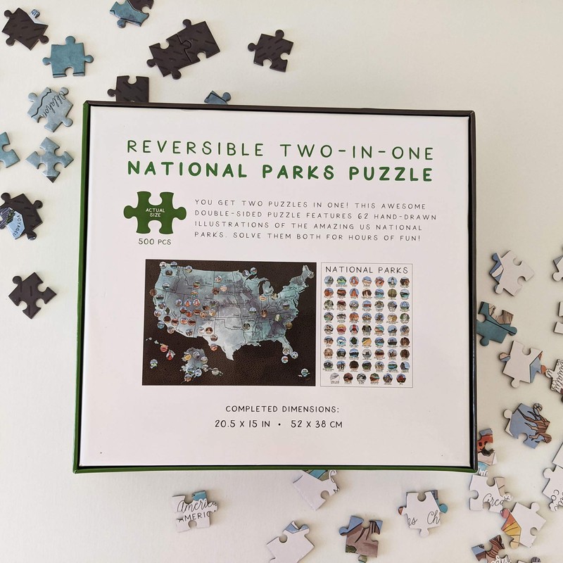 Reversible Two-in-One National Parks Puzzle 500 pcs