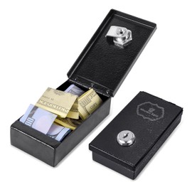 Winners Bank, Metal Box For Gambler, Winner Bank With Key Casino, Mini Lock Box For Gamblers, Gambling Box Portable Safe Casino Money Pocket Sized Cash Box with Key Go Home Money (1Pack)