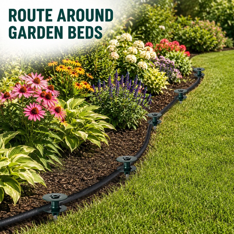 Garden Hose Guide Spikes for Yard Use – 2-Piece ABS