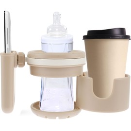 3-in-1 Pram Cup Holder with Phone Holder, Universal Drink Coffee Cup Holder, Multifunctional Cup Holder for Pram, Pushchair, Buggy, Stroller, Bike, Wheelchair, Walker, Gifts for Women, Mom, Men