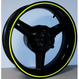 CGD Gracphis FLUORESCENT NEON DAYGLO YELLOW MOTORCYCLE RIM STRIPES WHEEL DECALS TAPE STICKERS