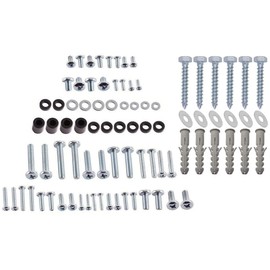 Auline Universal TV Wall Mount Hardware Kit M4 M5 M6 M8 VESA Screws TV Bracket Bolts Washer Spacer for TV Bracket Wall Mounts Including Masonry Wall Fixing Bolts Plugs M8x60mm