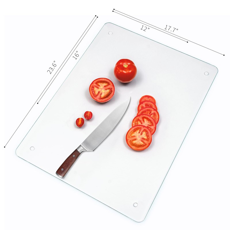 Tempered Glass cutting Board 12x16- Durable Shatterproof, Heat-resistant, Scratch-proof -