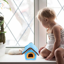 Housoutil Hamster Nest Pet Decor Household Hamster Hideout Hamster House Delicate Hamster Hideout Sturdy Chinchilla House Hamster Supply Hamster Hut Hamster Bed Cloth Tableware Washable