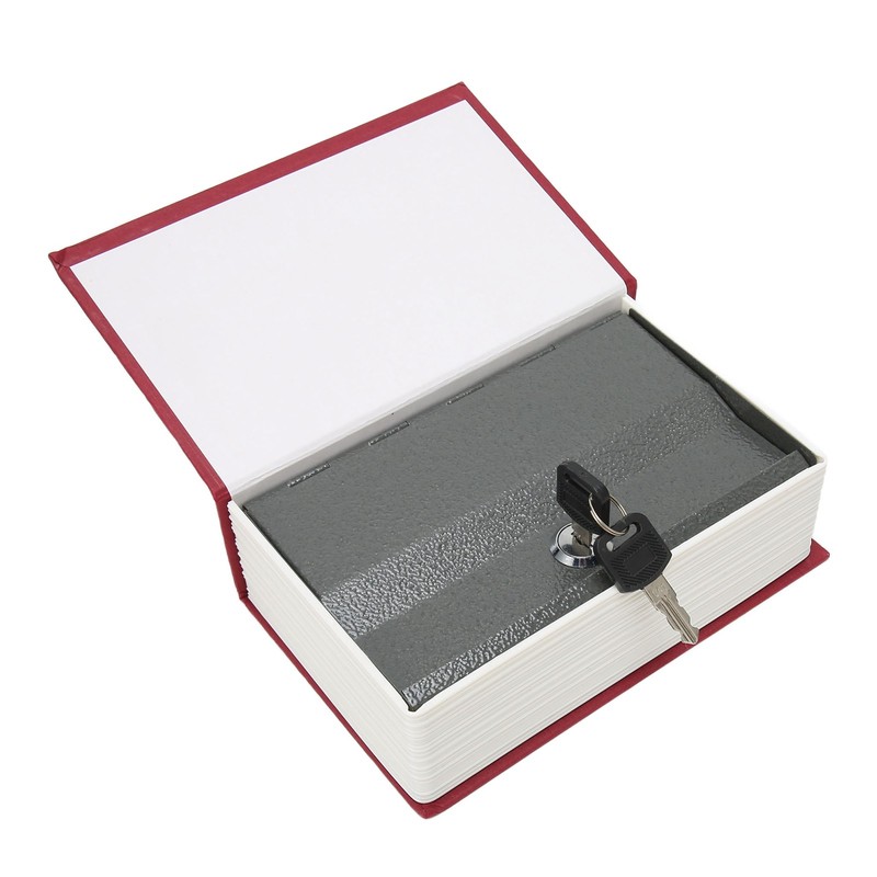 Book Safe Storage Box with Keys Stainless Steel Secret Hidden