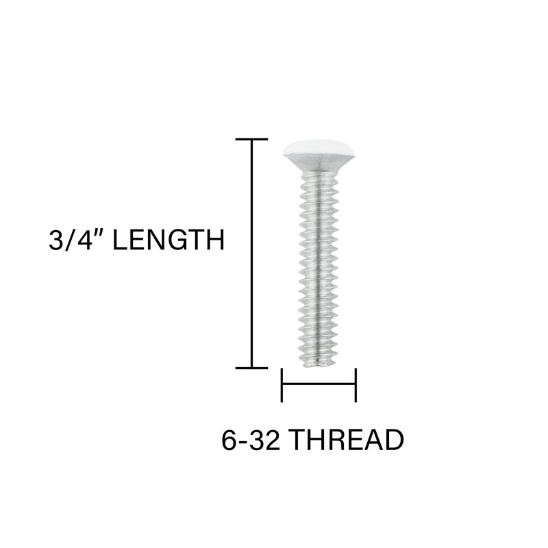 SBRRAIL 3/4 Inch Long 6-32 Thread Wall Plate Screws for