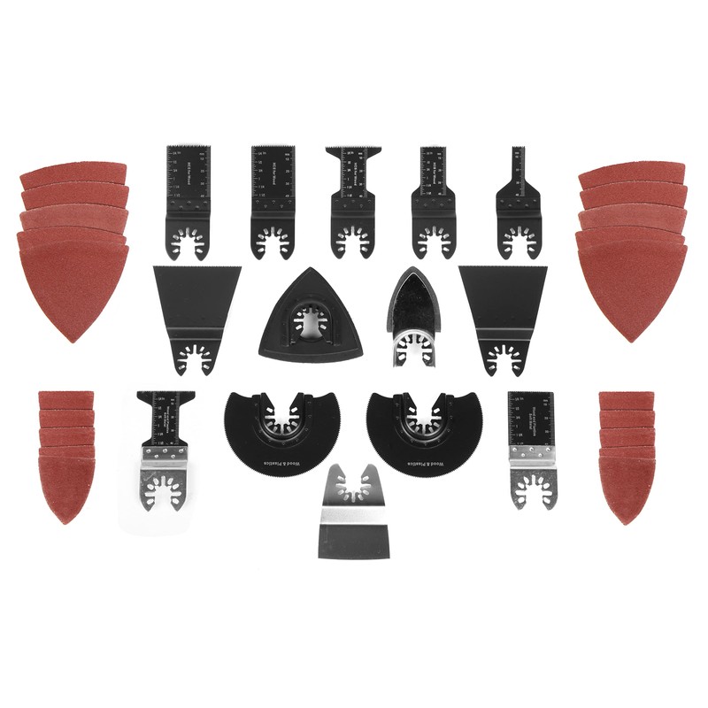WEN MTB014 34-Piece Oscillating Multi-Tool Accessory Set with HCS Blades,