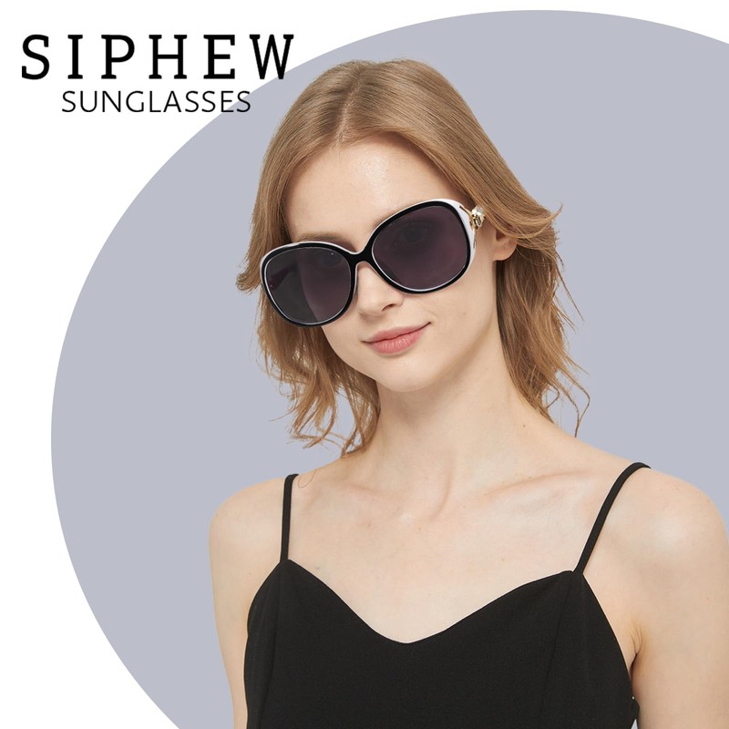 SIPHEW Women's Polarised Oversized Elegant Classic Sunglasses Women Oversize with