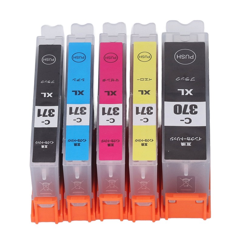 Ink Cartridge Set Large Capacity Clear Colorfast Printing Black Color