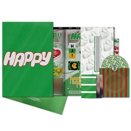 Generic - JIN - 2nd Solo Album [Happy] (Standard - IMAGINE Ver.) Photobook + CD-R + Lyric Poster + Folded Poster + Photocard + 2 Extra Photocards - 28.1 cm x 22.1 cm x 1.7 cm - Green