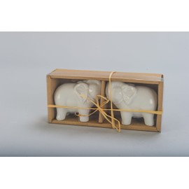 BIA Cordon Bleu Elephant Salt and Pepper Shakers, White (904062GS1SIOC)