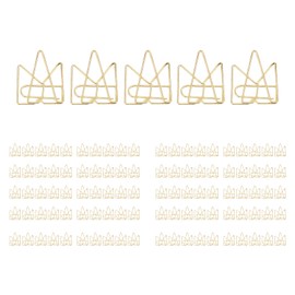 100PCS Metal Crown Paper Clips Multifunctional Rustproof Electroplating Process Prevent Slip Cute Fun Paper Clips