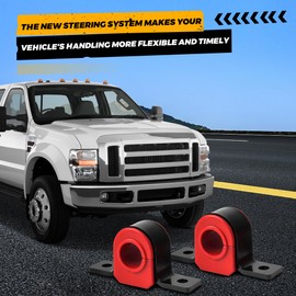 Camotokiit Front Sway Bar Stabilizer Bracket & Bushing Kit Compatible with F-250,F-350,F-450,F-550 1999-2006 4WD,32 MM Bar