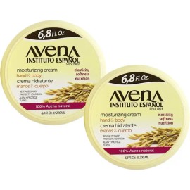 Crema hidratante corporal Avena Instituto Espanol, en bote, 200 ml Neutra, kit de 2 unidades